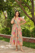 Women Floral Printed Puff Sleeve Fit & Flare Dress
